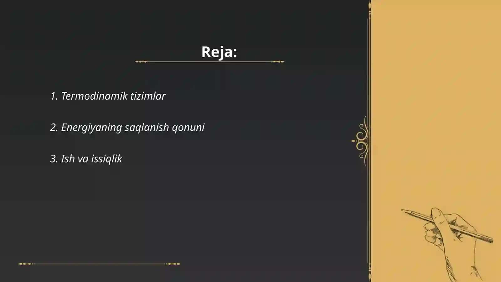 Termodinamika tizimlar 2