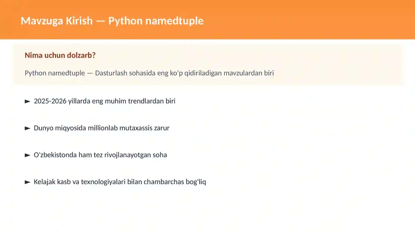DASTURLASH | PYTHON DASTURLASH 2