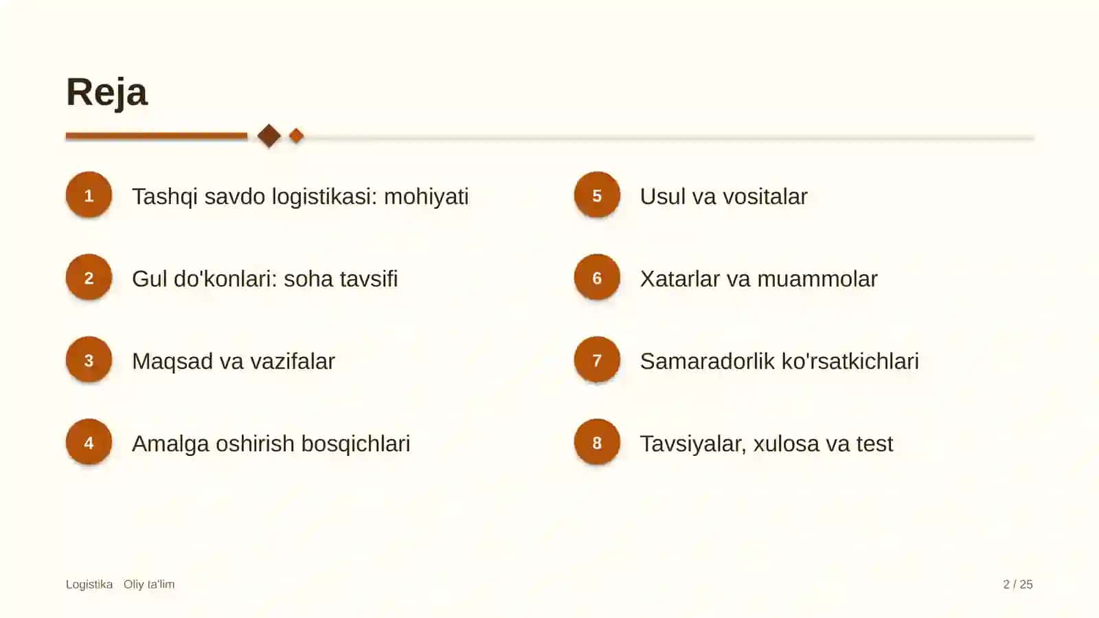 Gul do'konlarida tashqi savdo logistikasi 2
