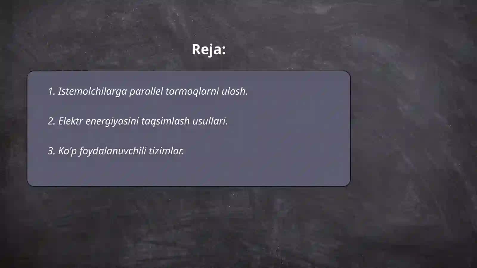 Istemolchilarni parallel ulash 2