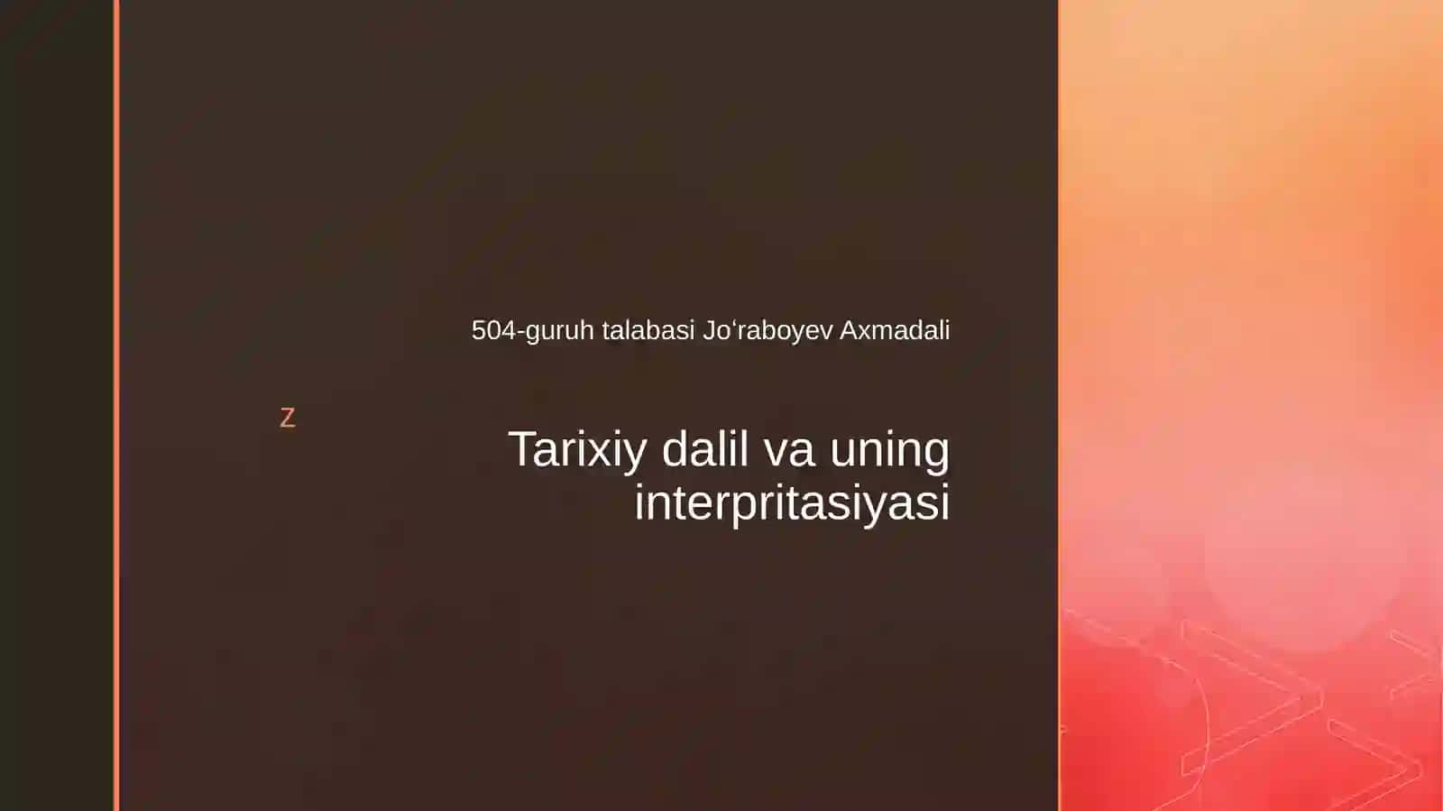 Tarixiy dalil va uning interpritasiyasi 2