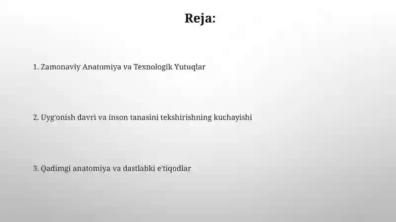 Anatomiyaning rivajlanish tarixi 2