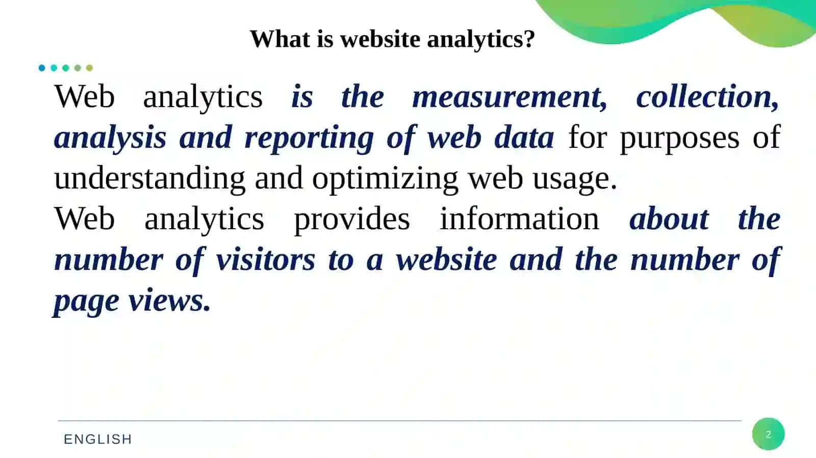 Website analytics 2