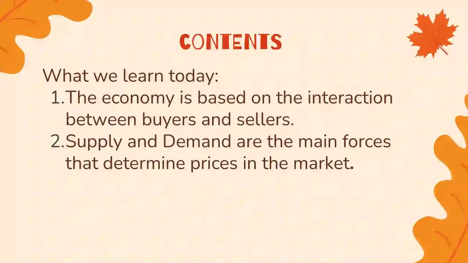 Supply and Demand 2