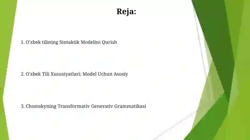 O'zbek tilining Sintaktik Modelini Qurish 2