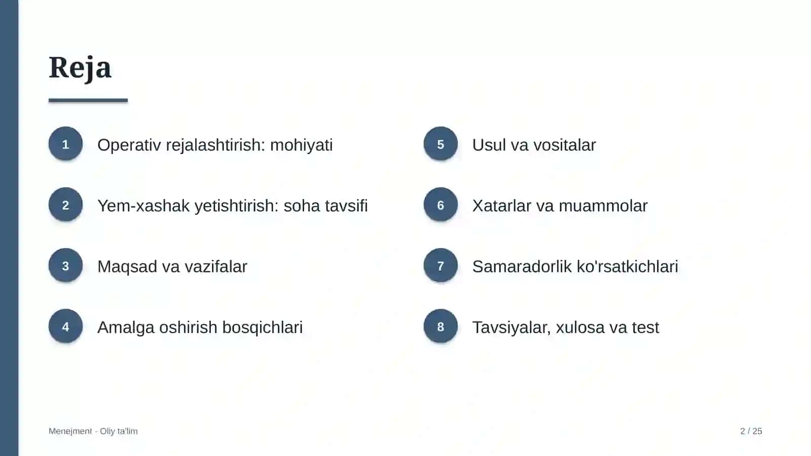 Yem-xashak yetishtirishda operativ rejalashtirish 2