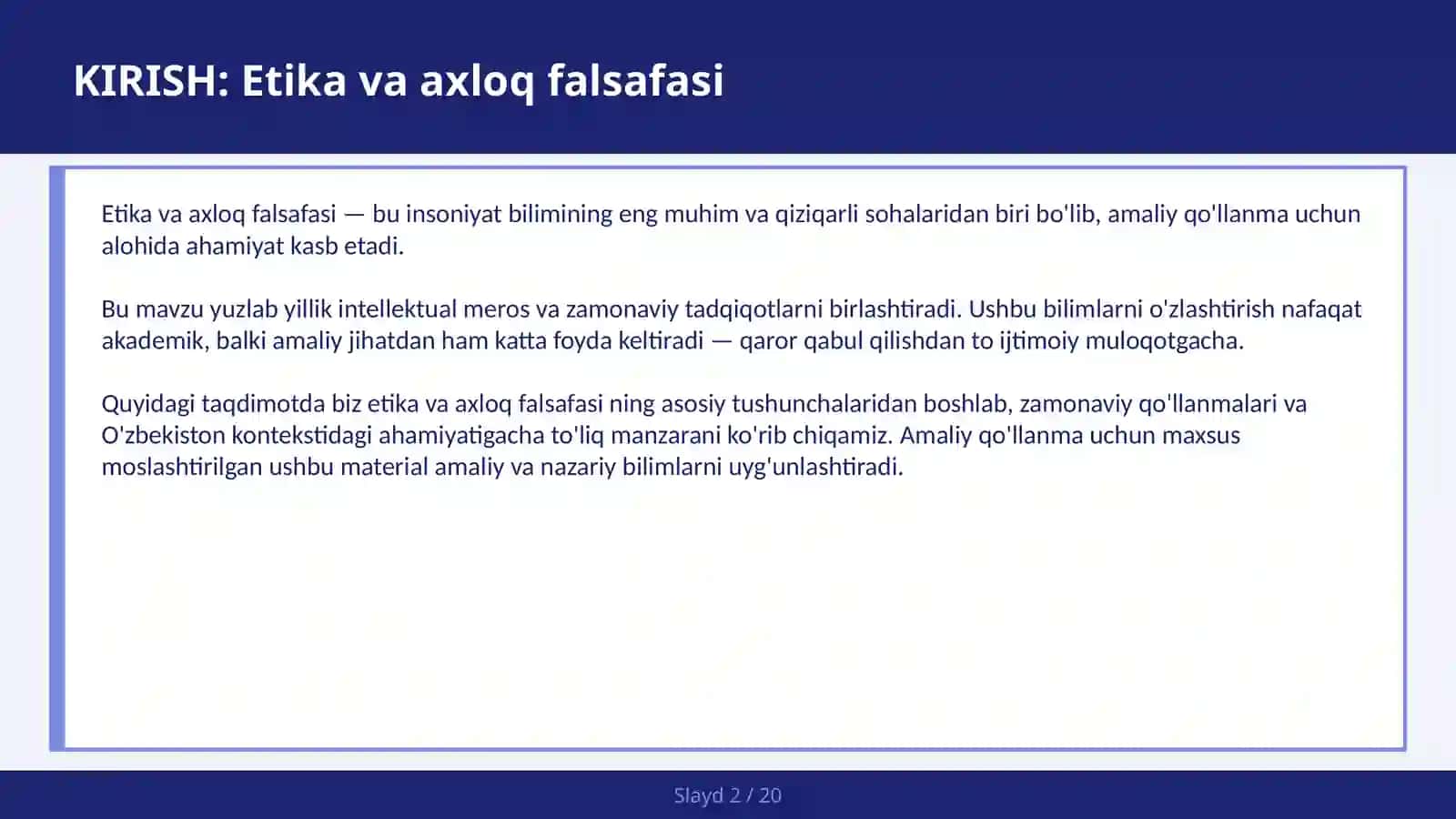 Etika va Axloq Falsafasi 2