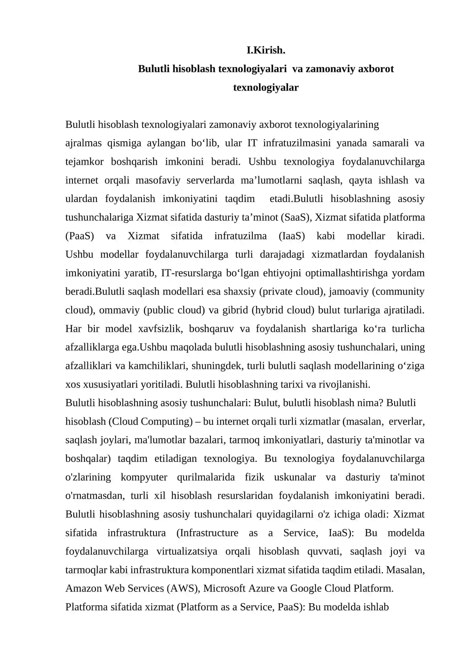 Bulutli ilovalarni ishlab chiqish. 2