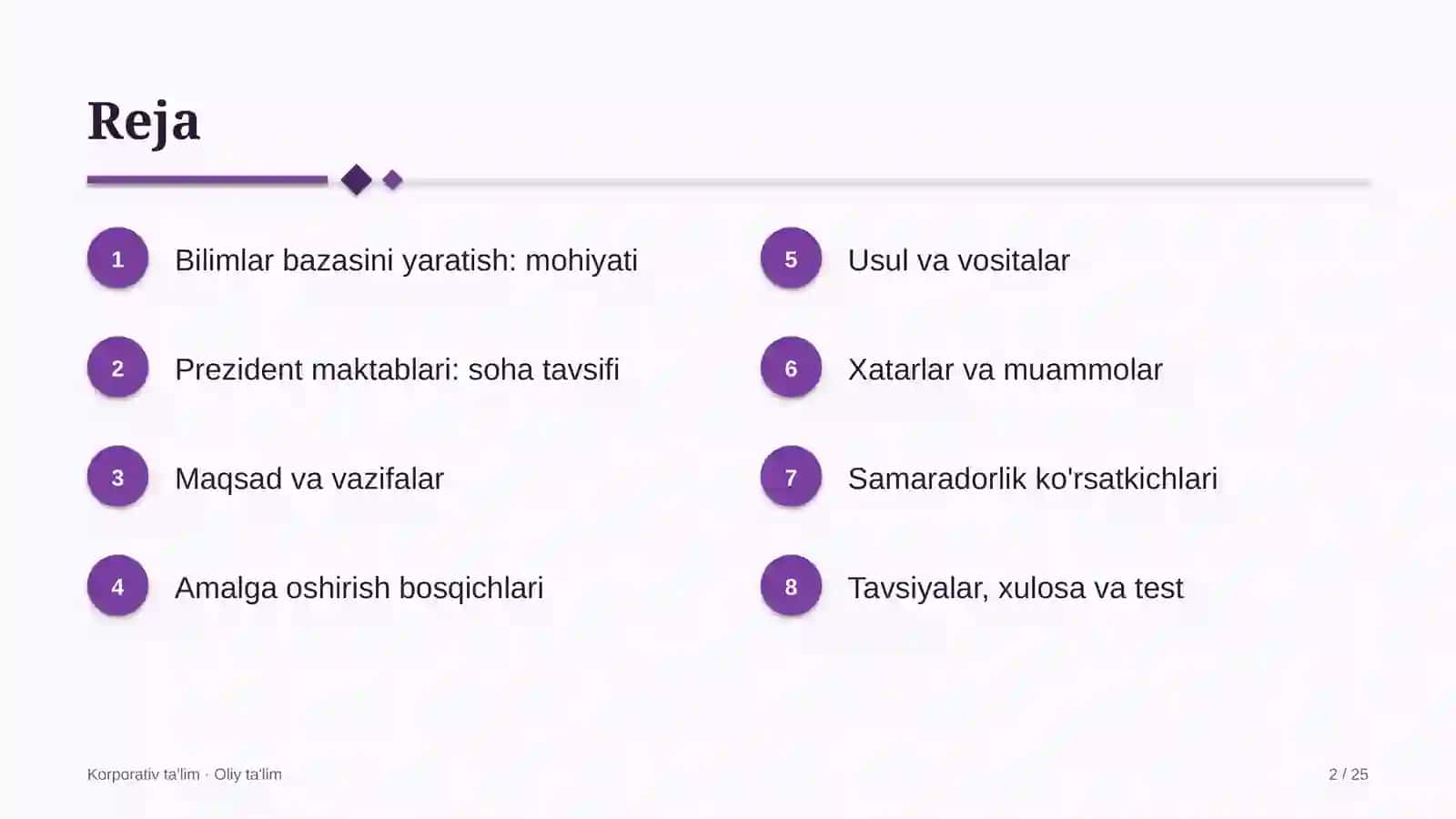 [Prezident maktablarida bilimlar bazasini yaratish] 2