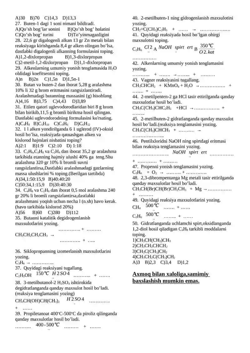 Alkenlar 2