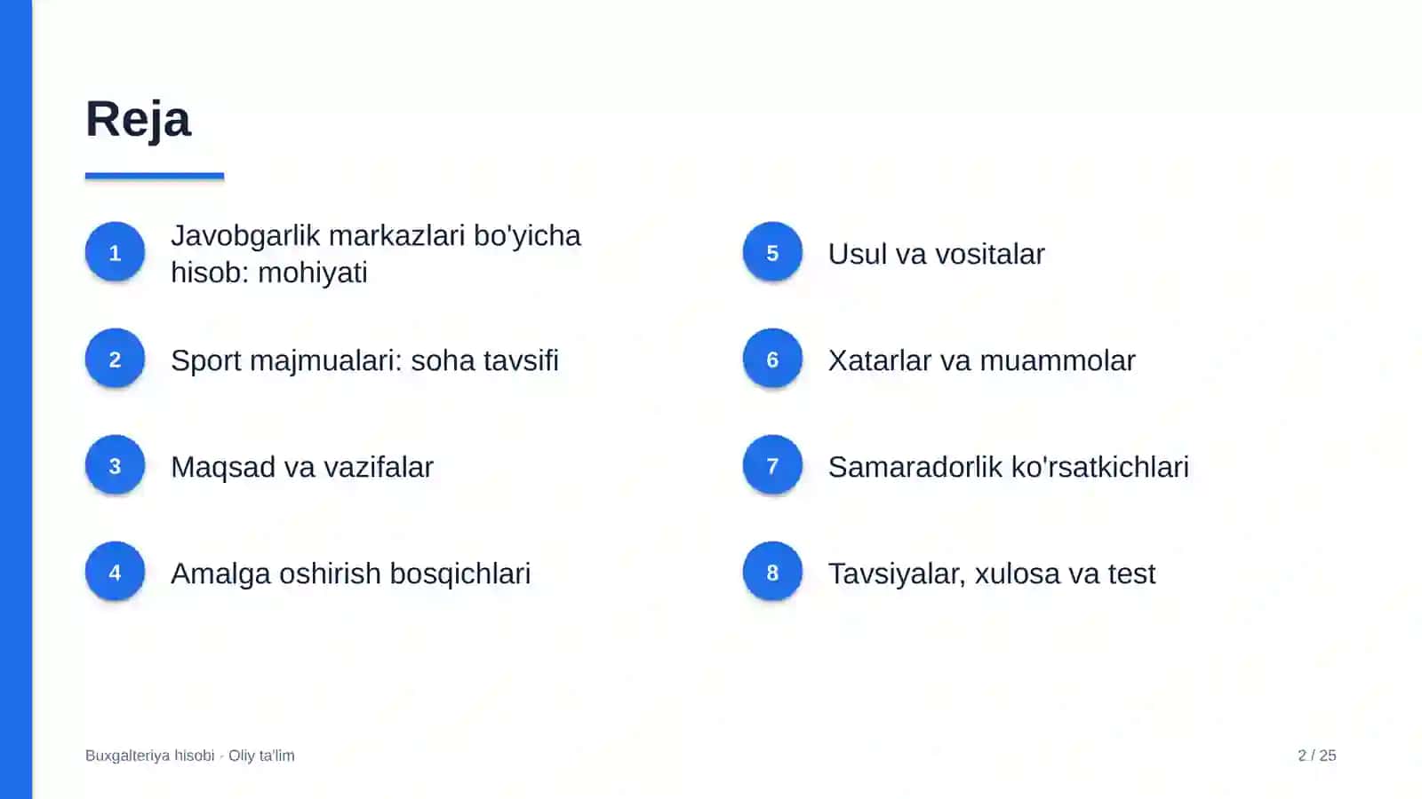 sport majmualarida xarajatlarni javobgarlik markazlari bo'yicha hisobga olish 9997 2