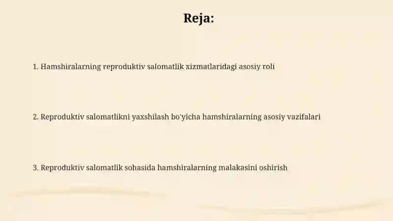 Reproduktiv Salomatlikni Yaxshilashda Hamshiralar O‘rni 2