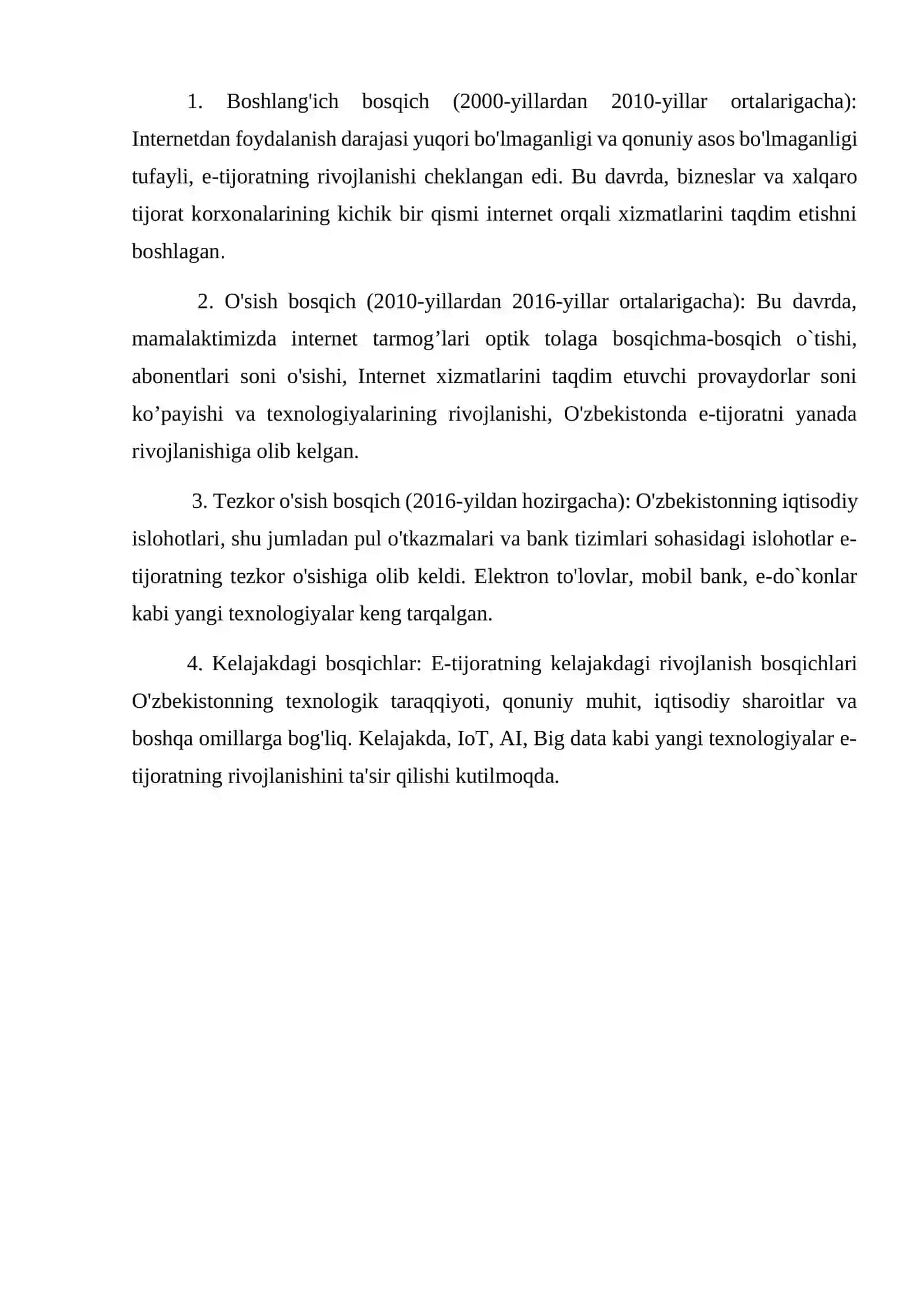 Elektron tijoratning rivojlanishi 2