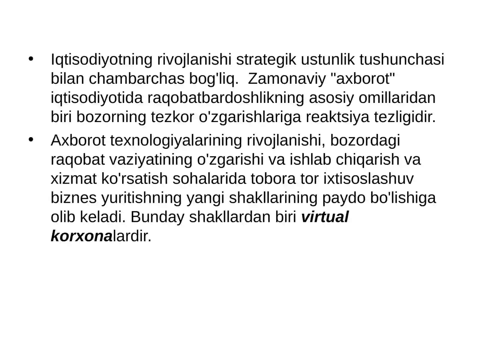 Virtual korxonalarni yaratish texnologiyalari 2