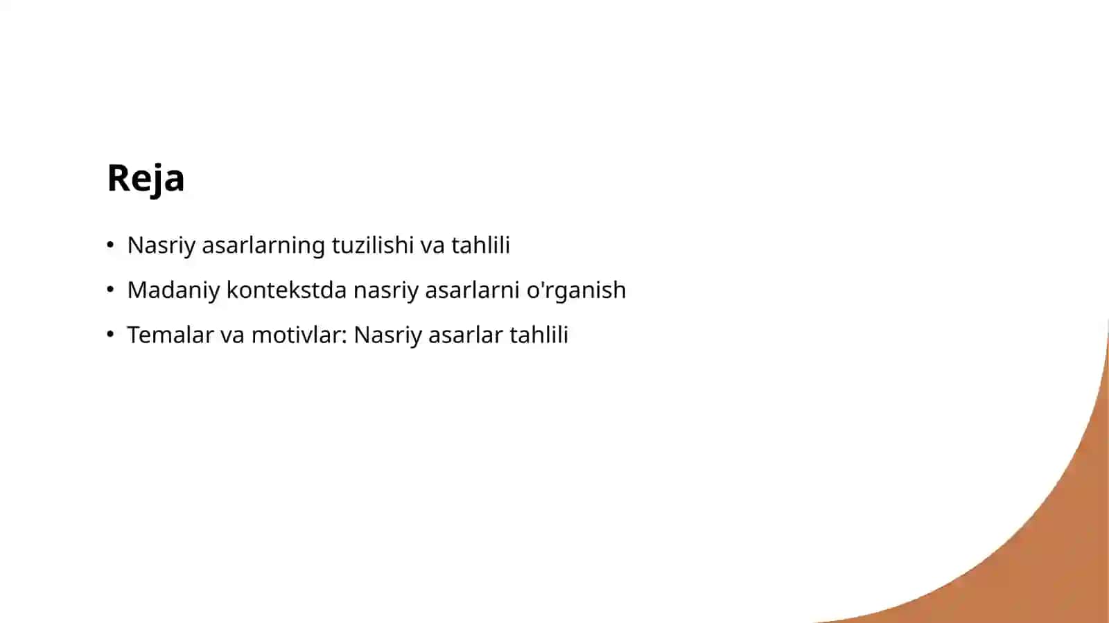 Nasriy asar matin ustida ishlash 2