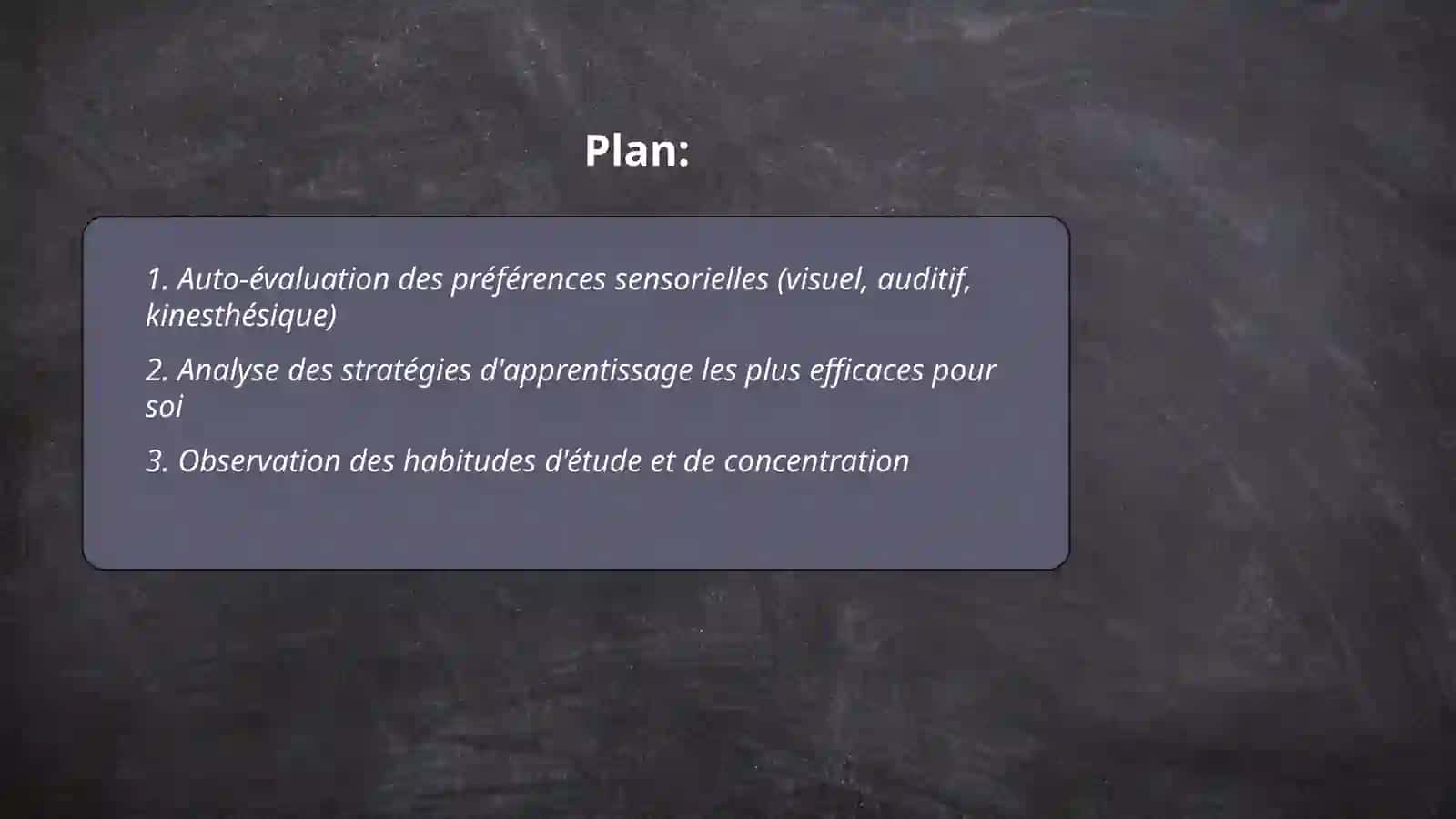 Analyse de ses propres styles d’apprentissage 2