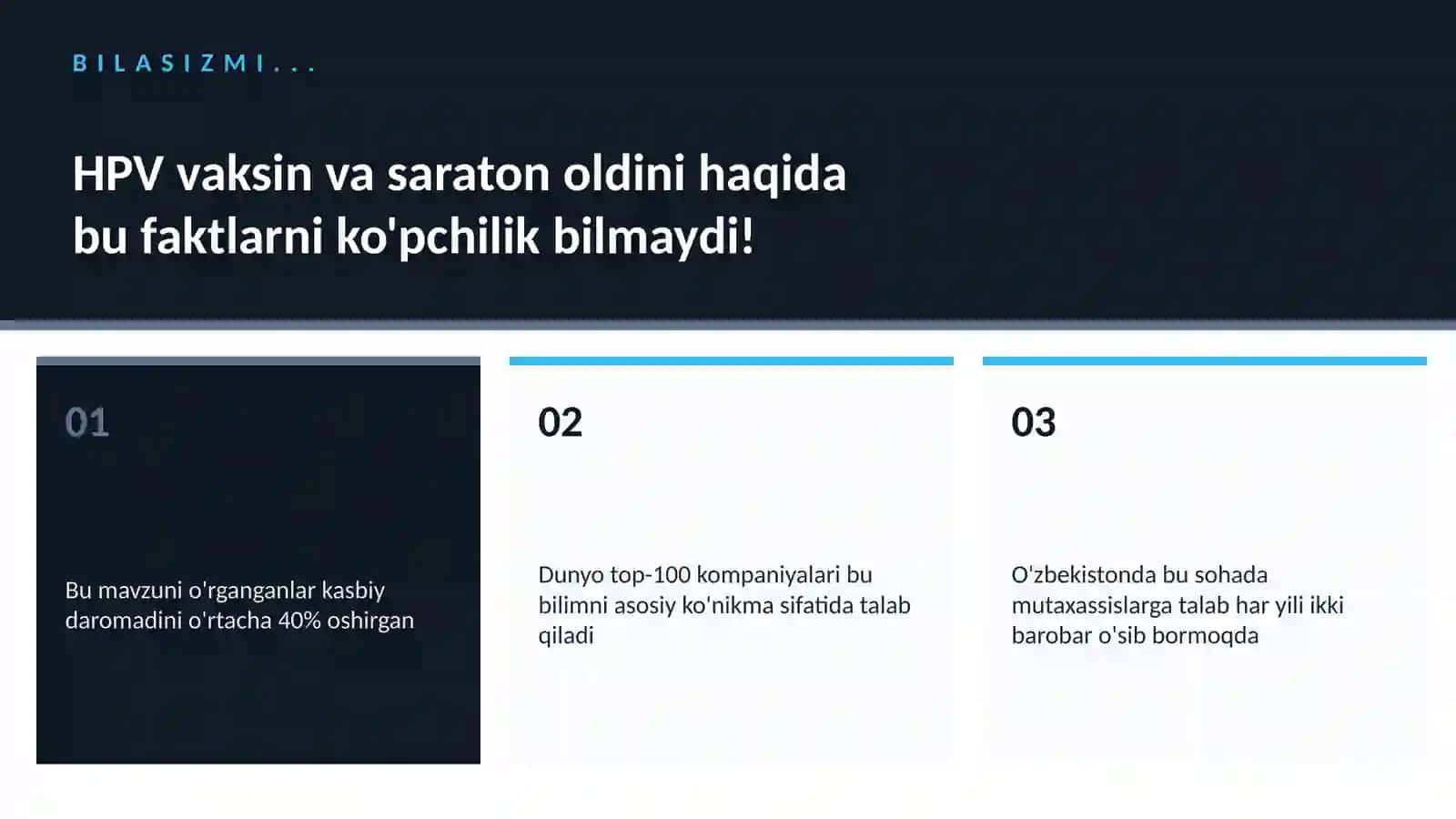 HPV vaksin va saraton oldini 2