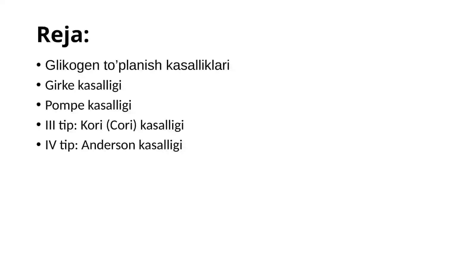 Glikogen kasalliklari 2