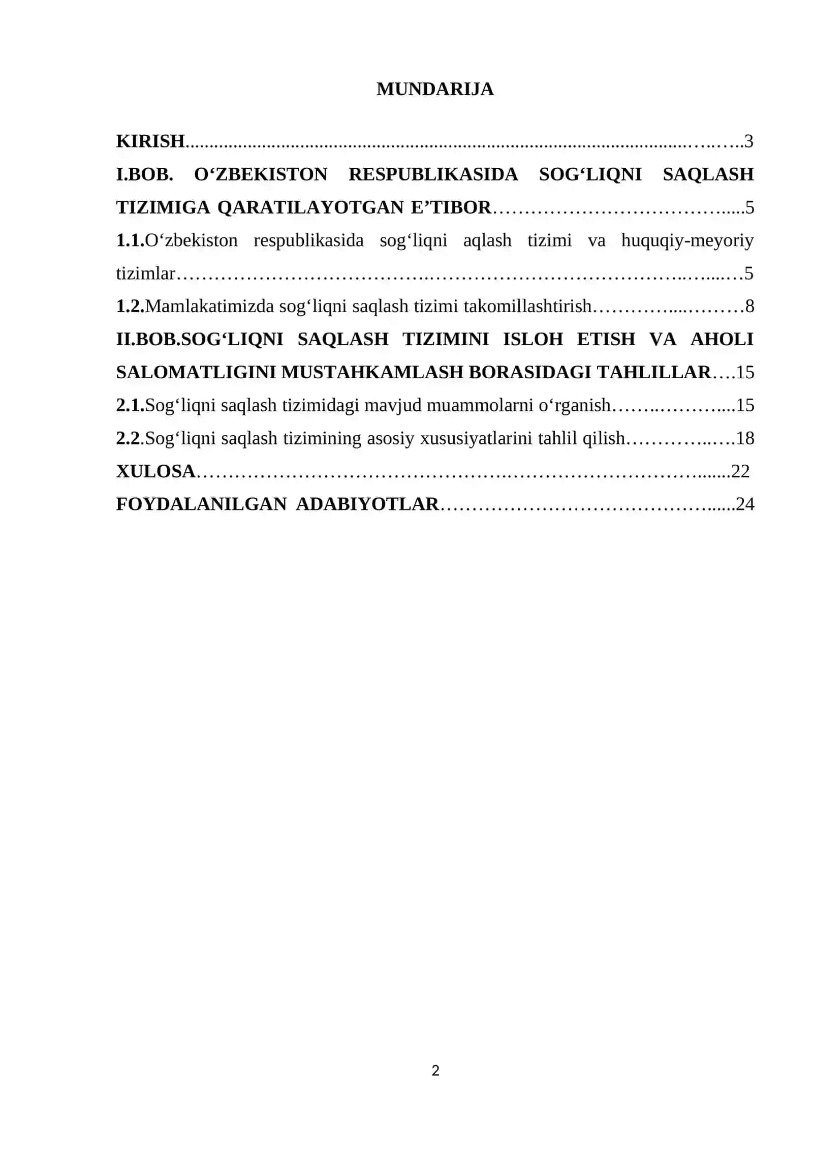 Sog‘liqni saqlash tizimi va uning xususiyatlari 2