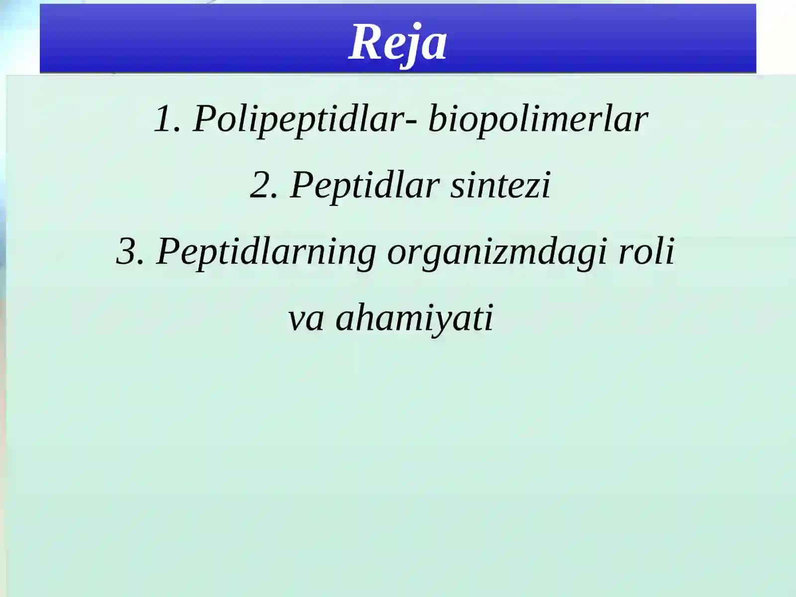 Peptidlar 2