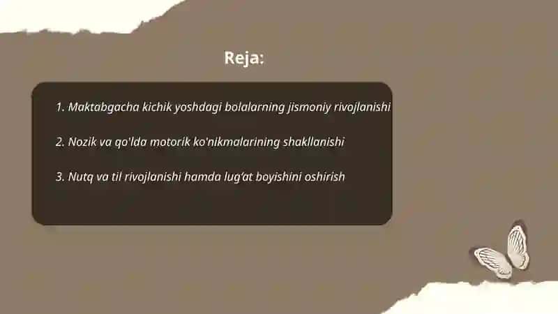 Maktabgacha kichik yoshdagi bolalarning rivojlanishi 2