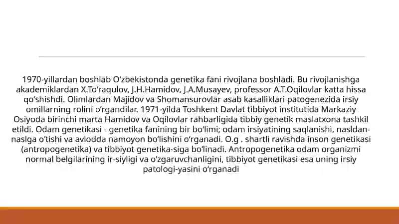 Antropogenetika usullari: shajara usuli 2