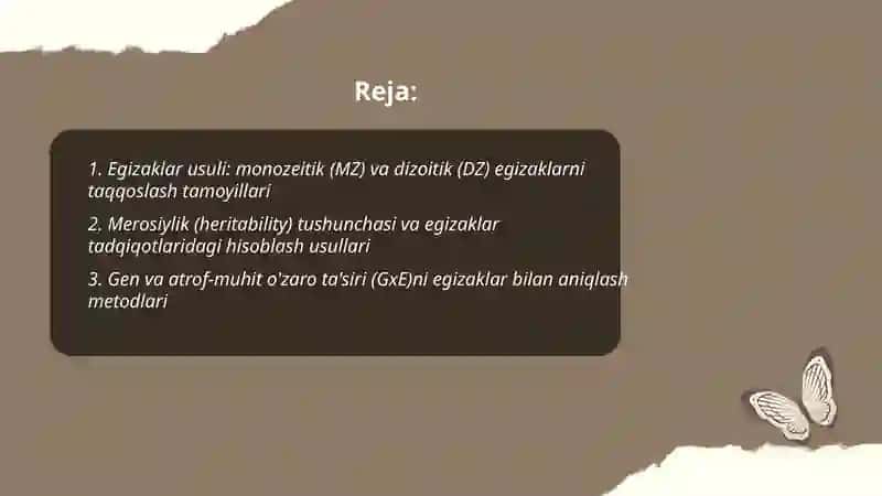 Egizaklar Usuli 2