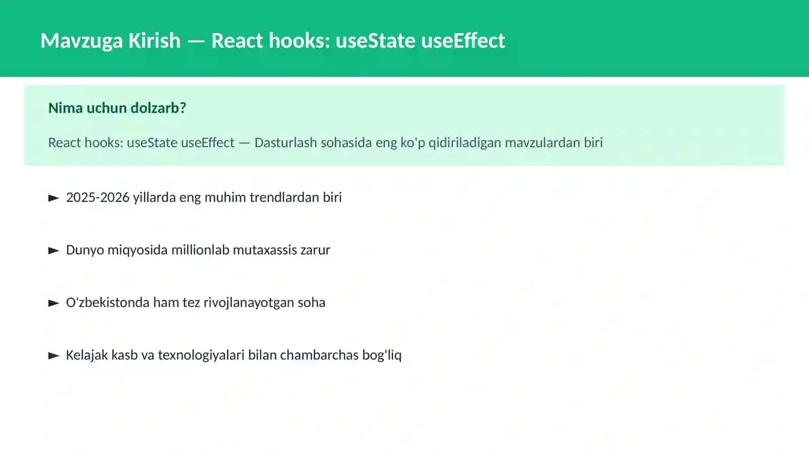 React hooks: useState useEffect 2