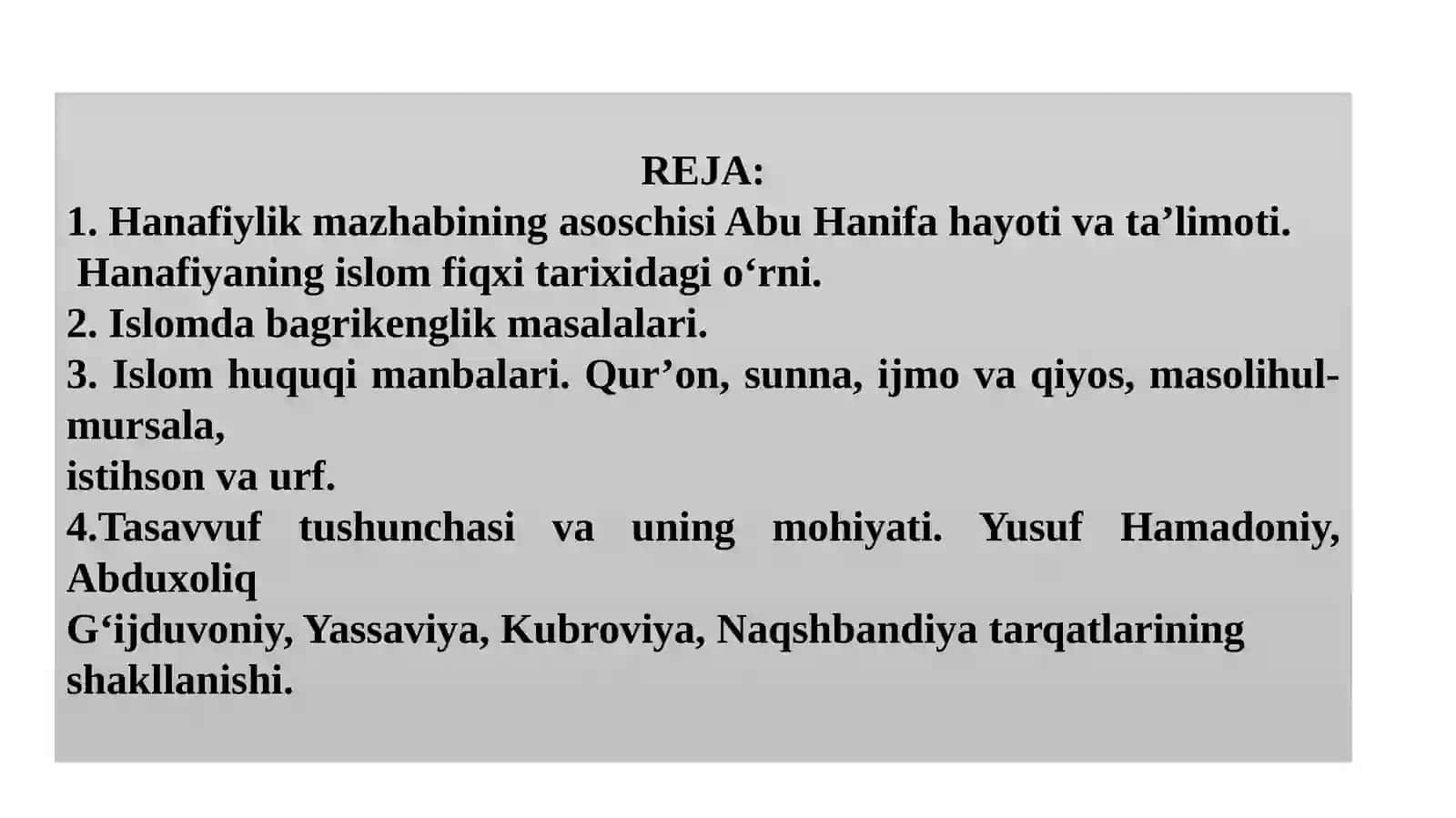 ISLOM FIKHIY MAKTABLARI 2