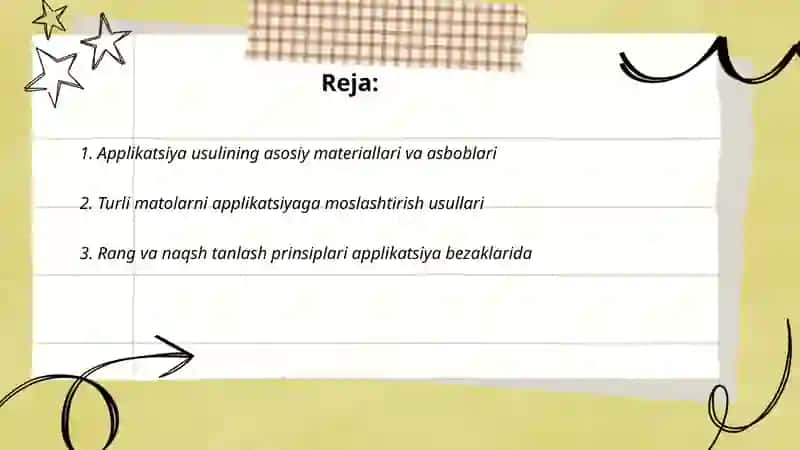 Applikatsiya Usullari va Bezaklar 2