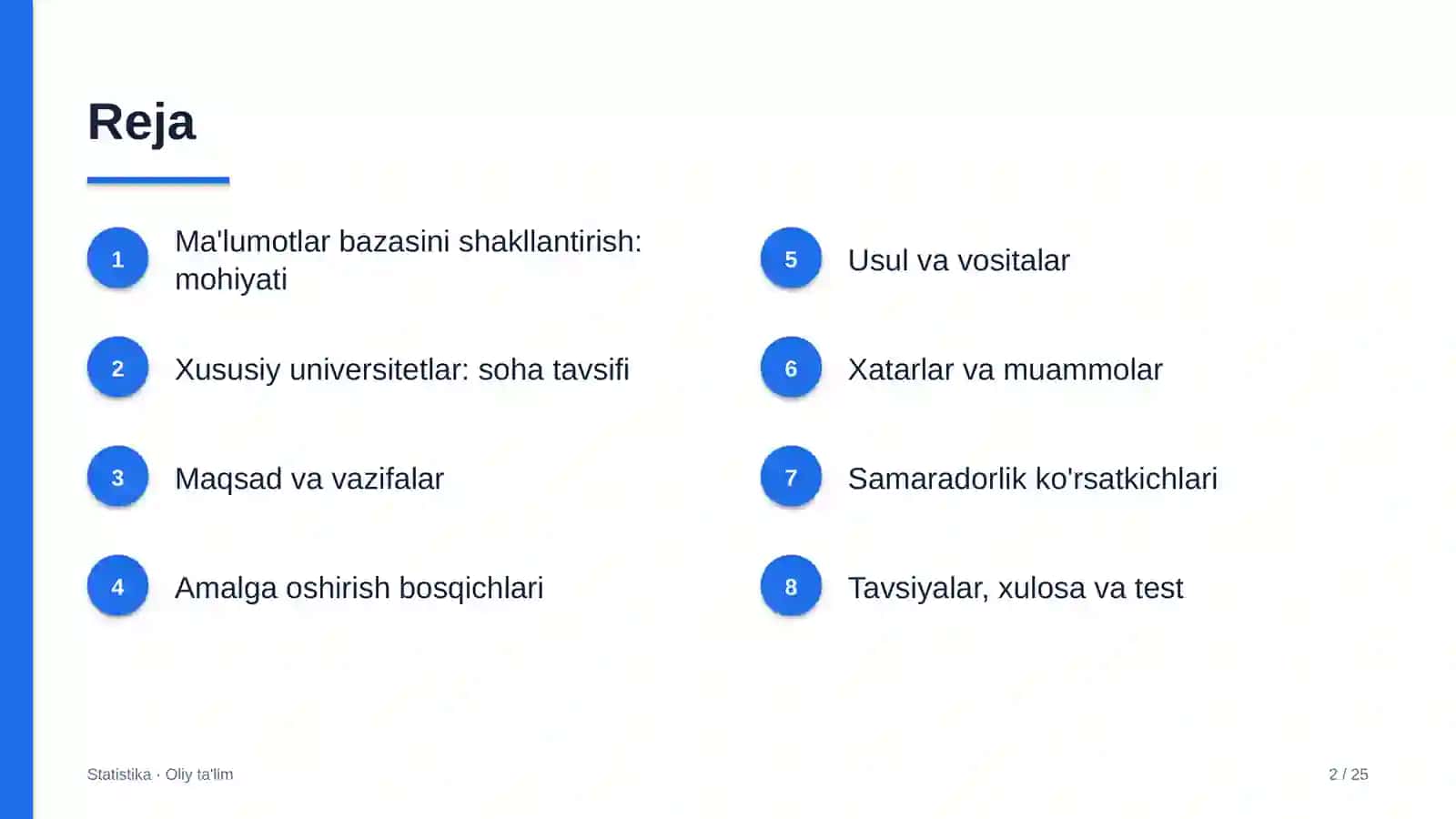Xususiy universitetlarda ma'lumotlar bazasini shakllantirish 2