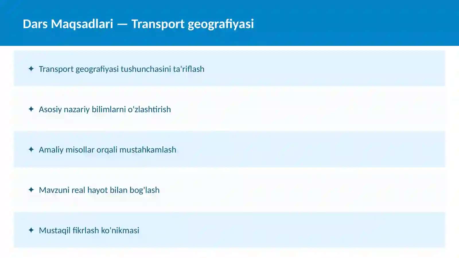 Transport geografiyasi 2