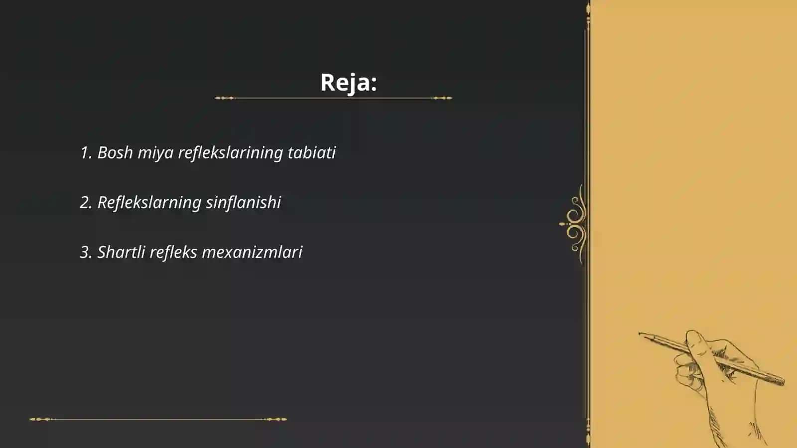 Bosh miya reflekslari 2