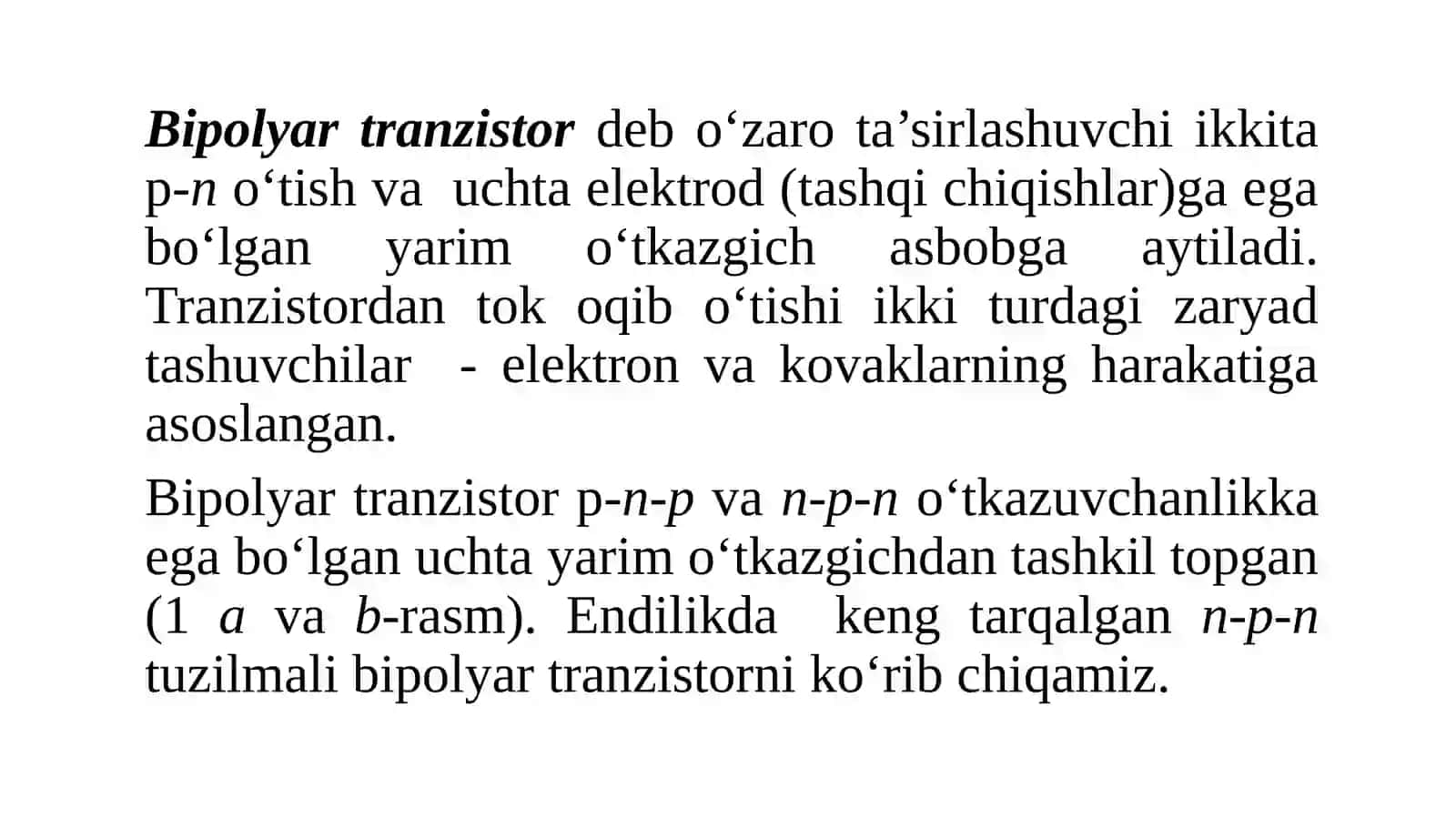 Bipolyar tranzistorlar 2