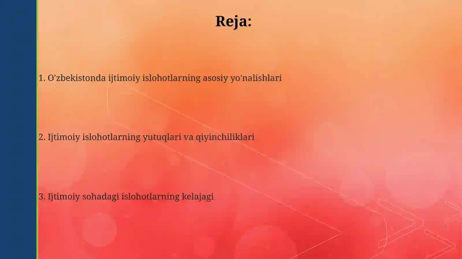 Ijtimoiy islohotlar tarixi 2