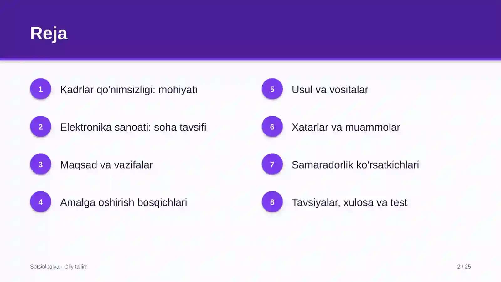 Elektronika sanoatida kadrlar qo'nimsizligi 2