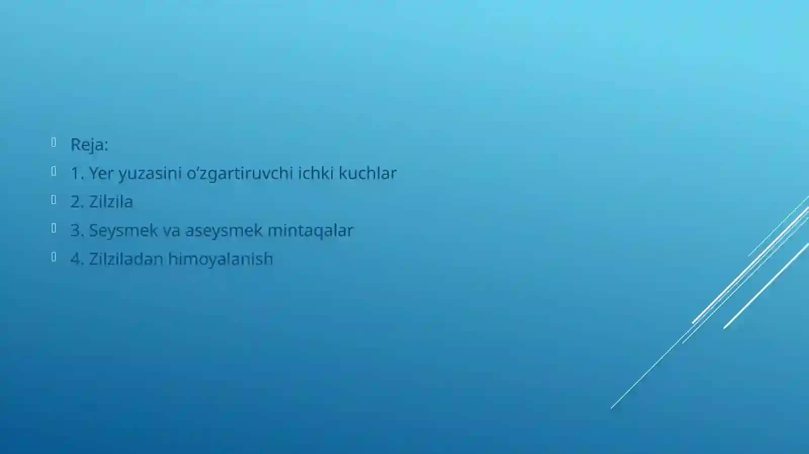 Seysmik va aseysmik mintaqa 2