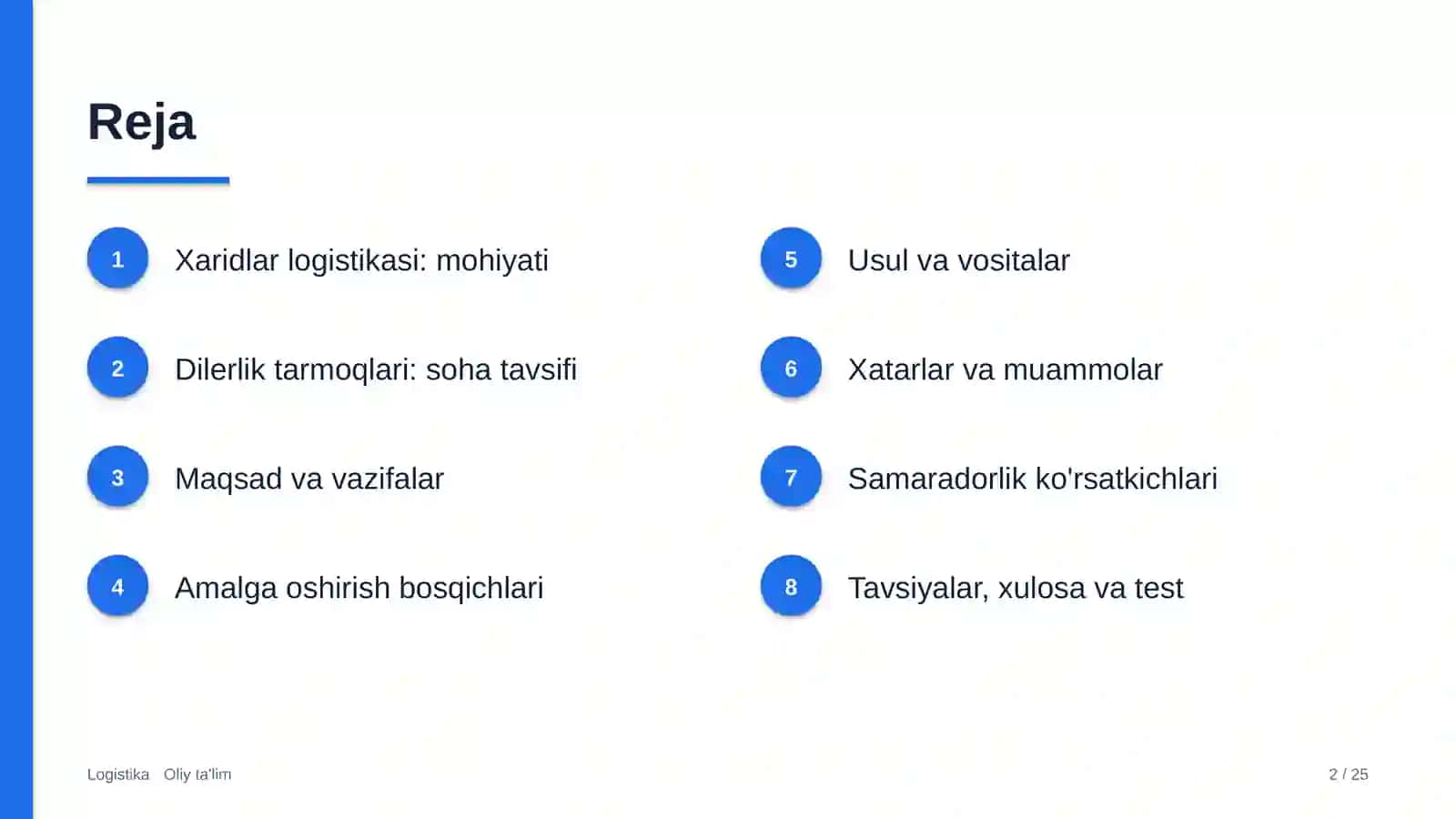Dilerlik tarmoqlarida xaridlar logistikasi 2