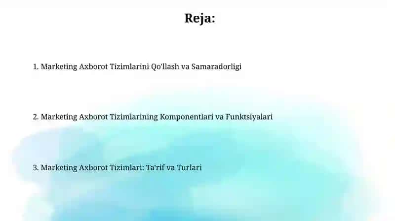 Marketing Axborot Tizimlari 2