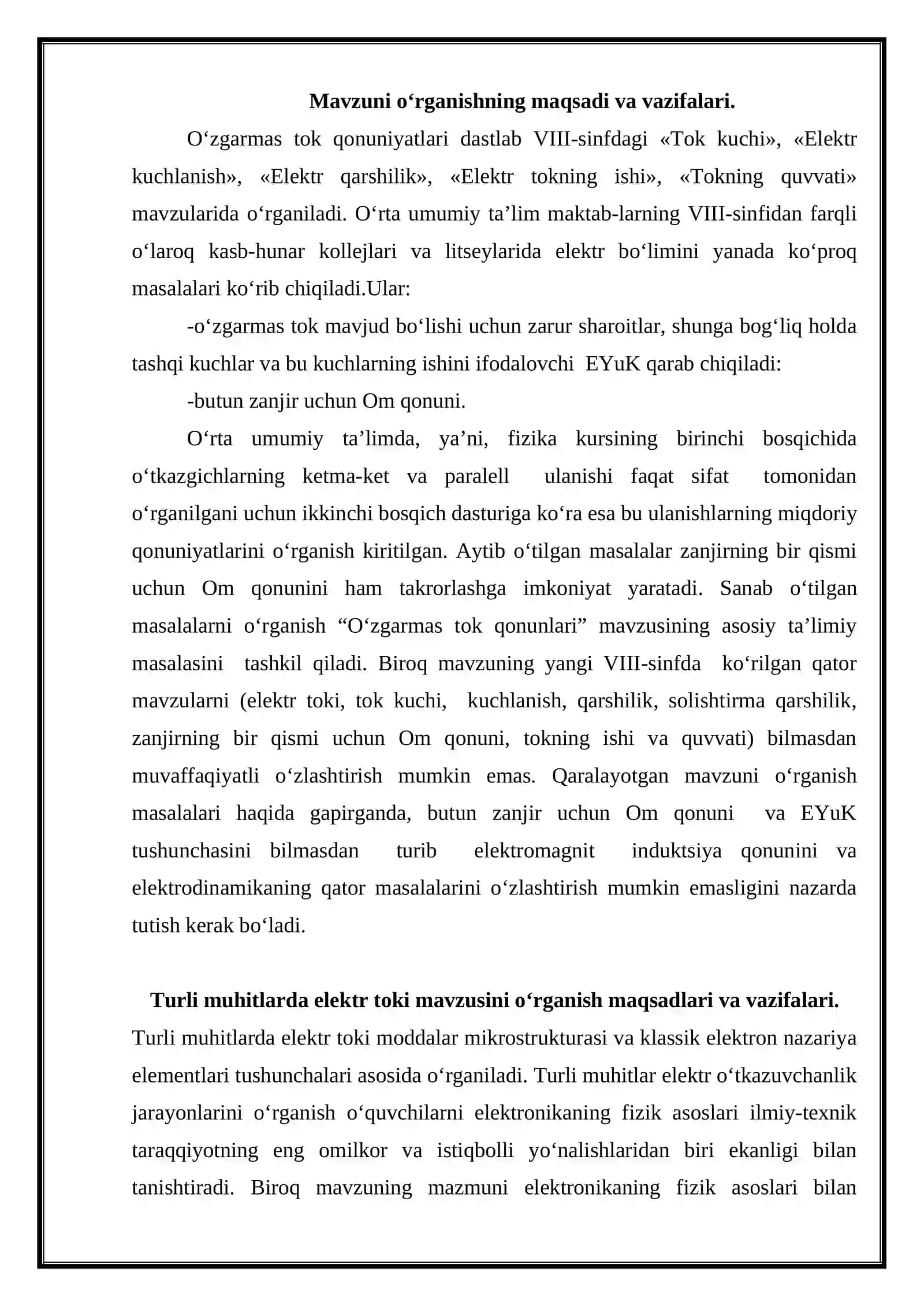 O‘zgarmas elektr toki qonunlari 2