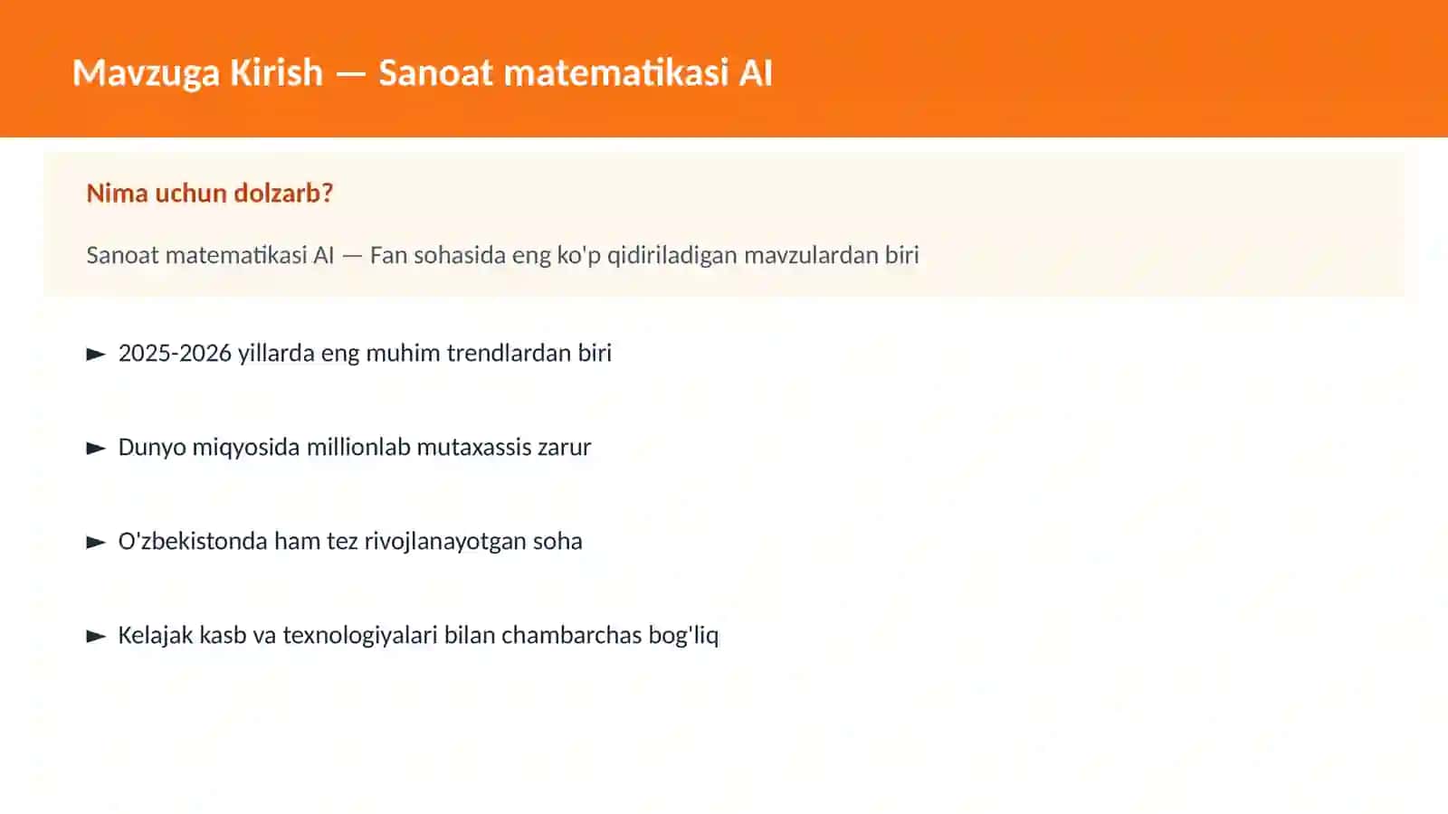 Sanoat matematikasi AI 2