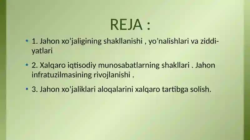 JAHON XO’JALIGI VA UNING EVULYUTSIYASI 2