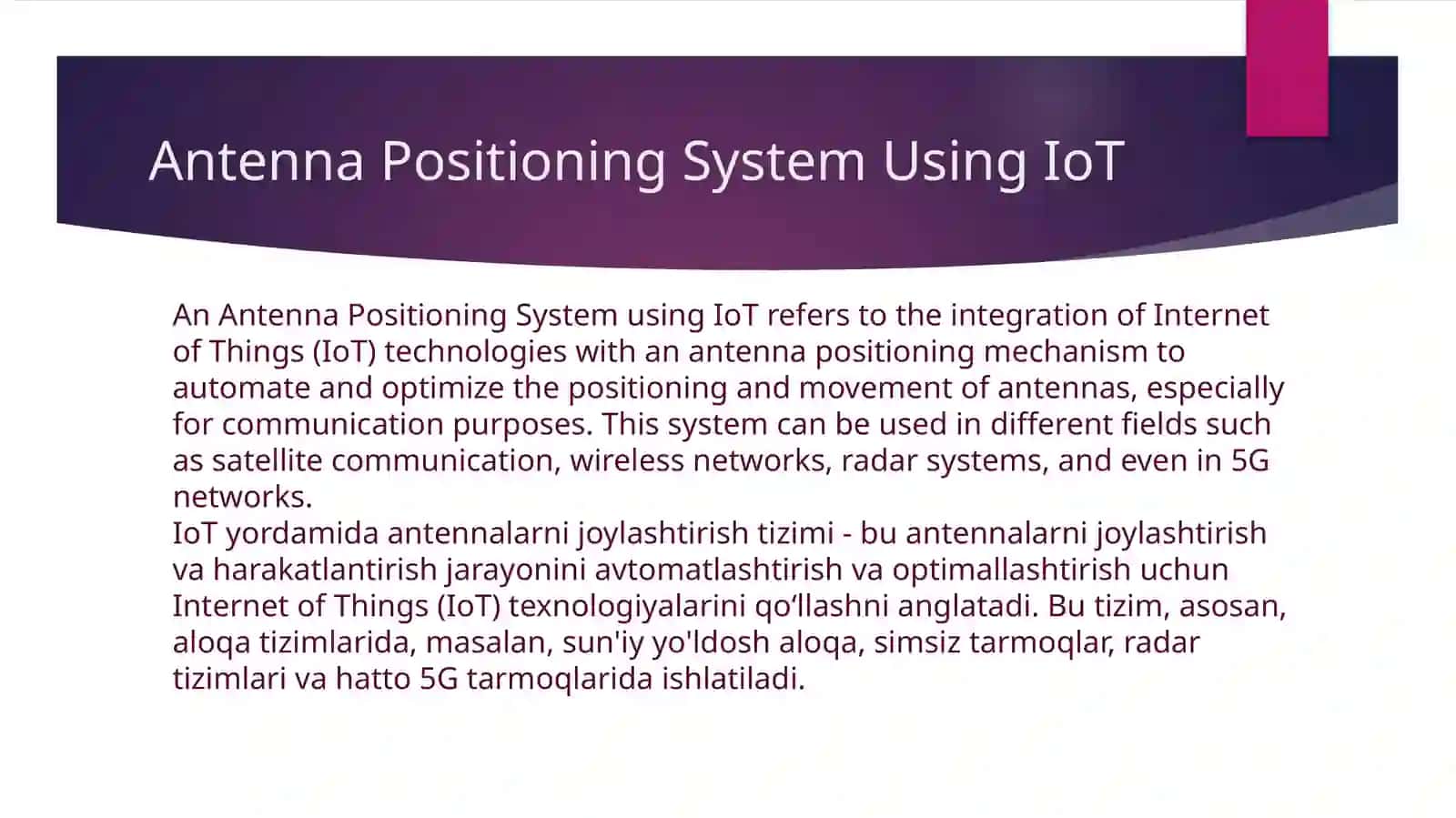 Antenna Positioning System Using IoT 2