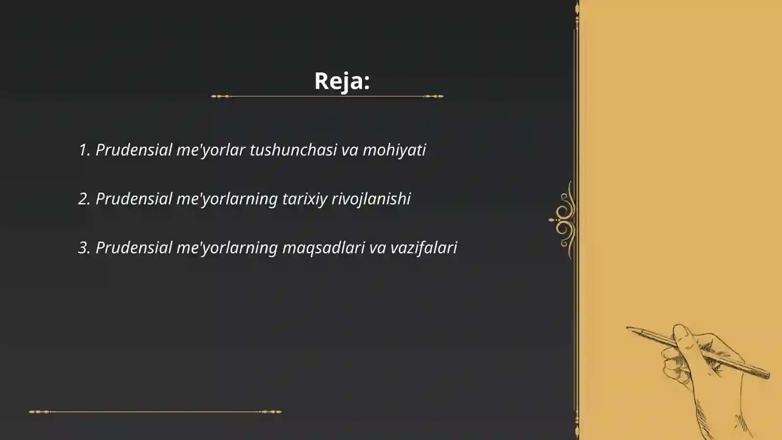 Prudensial me'yorlar va ularning ahamiyati 2