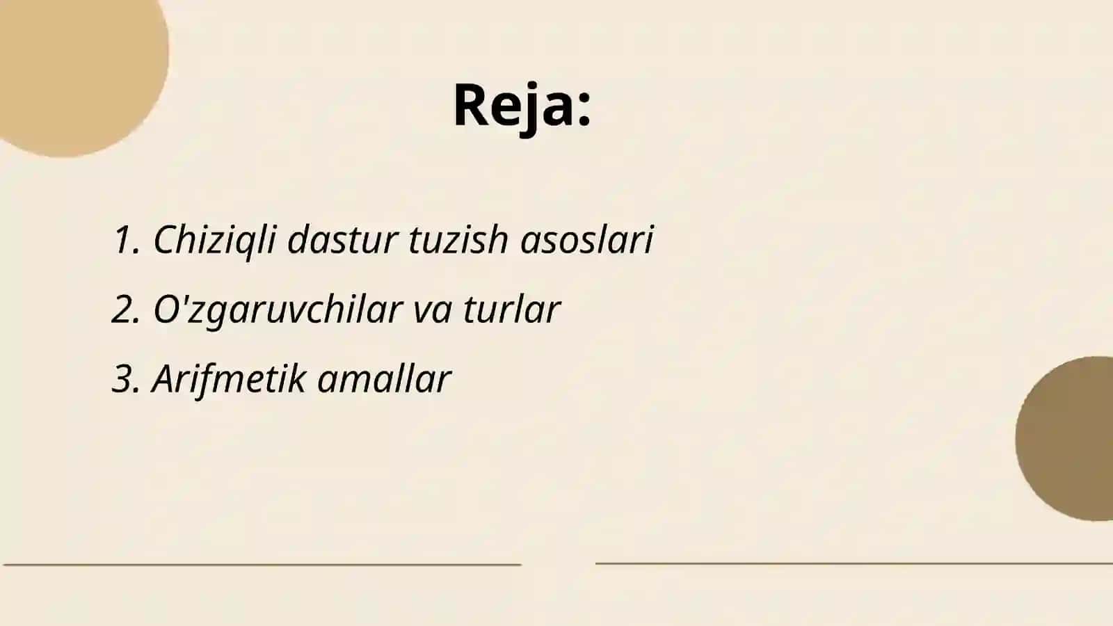 C++ dasturlash tilida chiziqli dastur tuzish 2