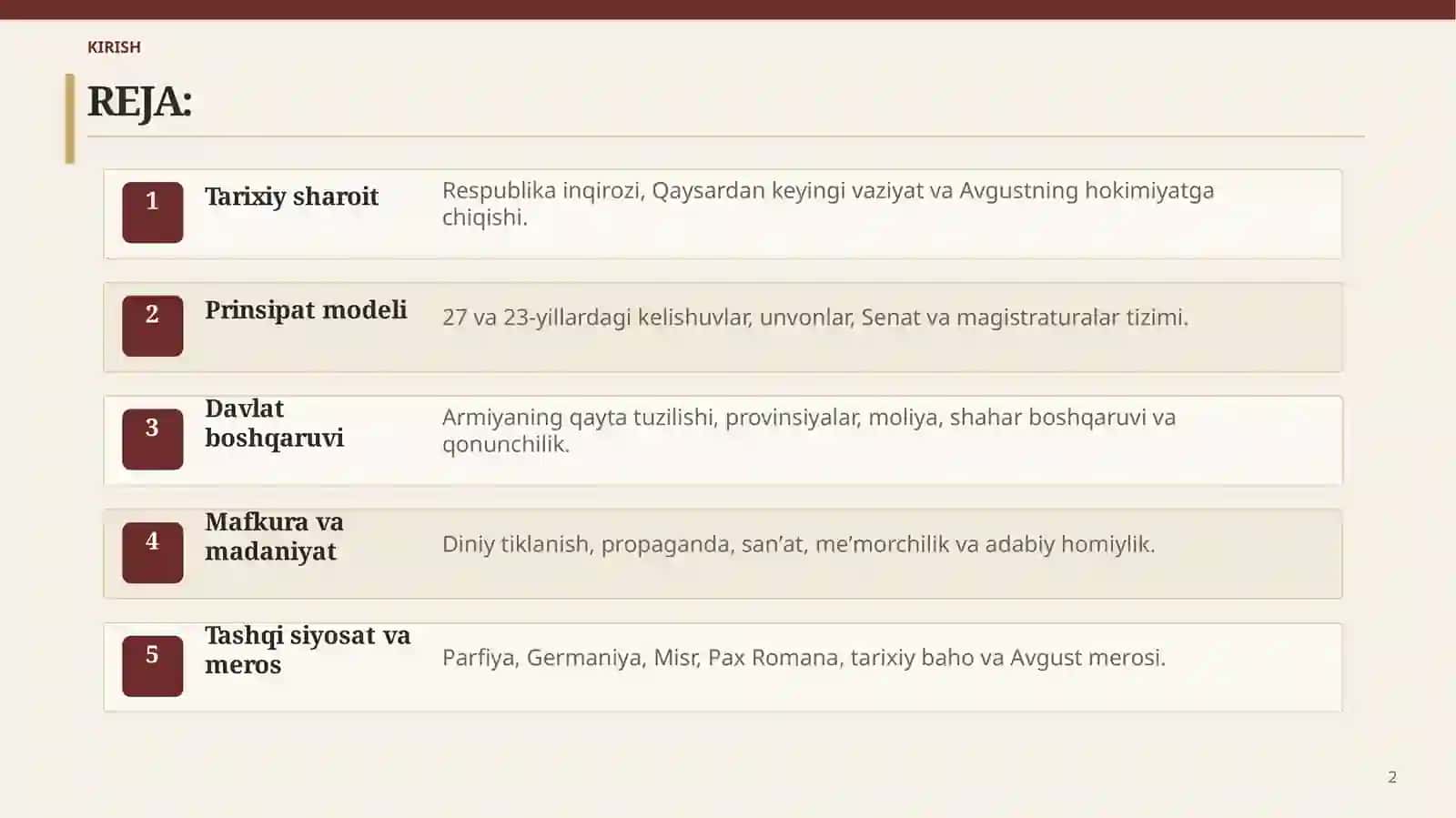 Oktavian Avgust prinsipati 2