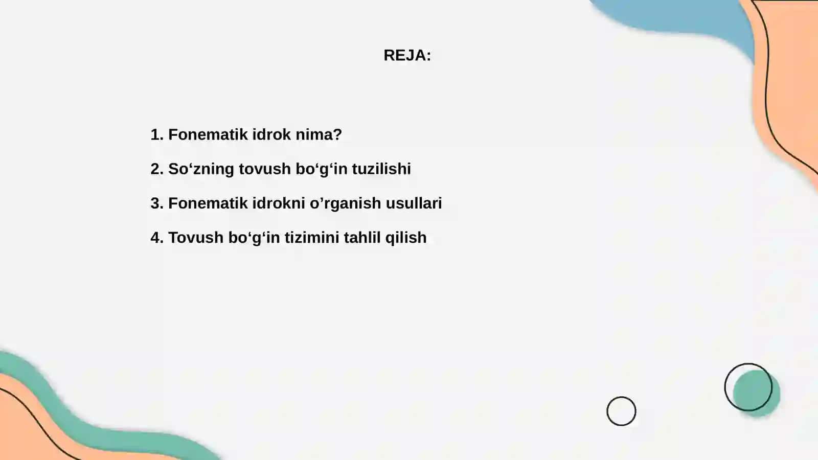 Fonematik idrok va so'zning tovush bo'g'ini tuzilishini tekshirish texnologiyasi 2