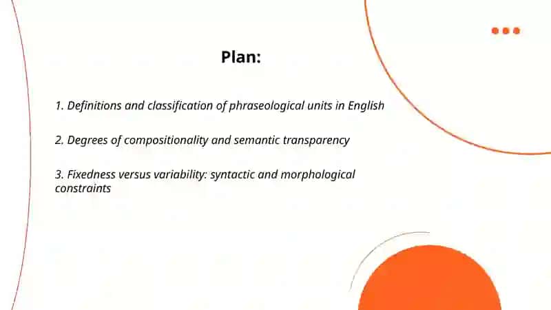 Idioms and phraseological units:typological features 2
