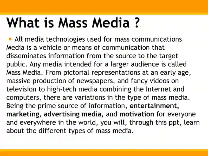 Types of MASS MEDIA 2