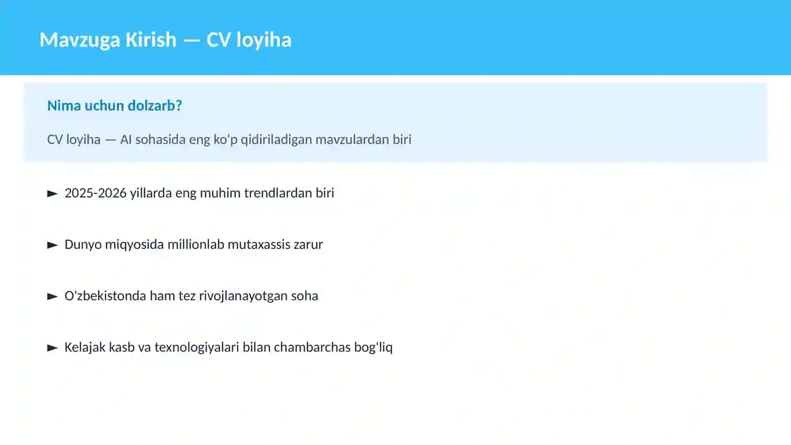 CV loyiha 2